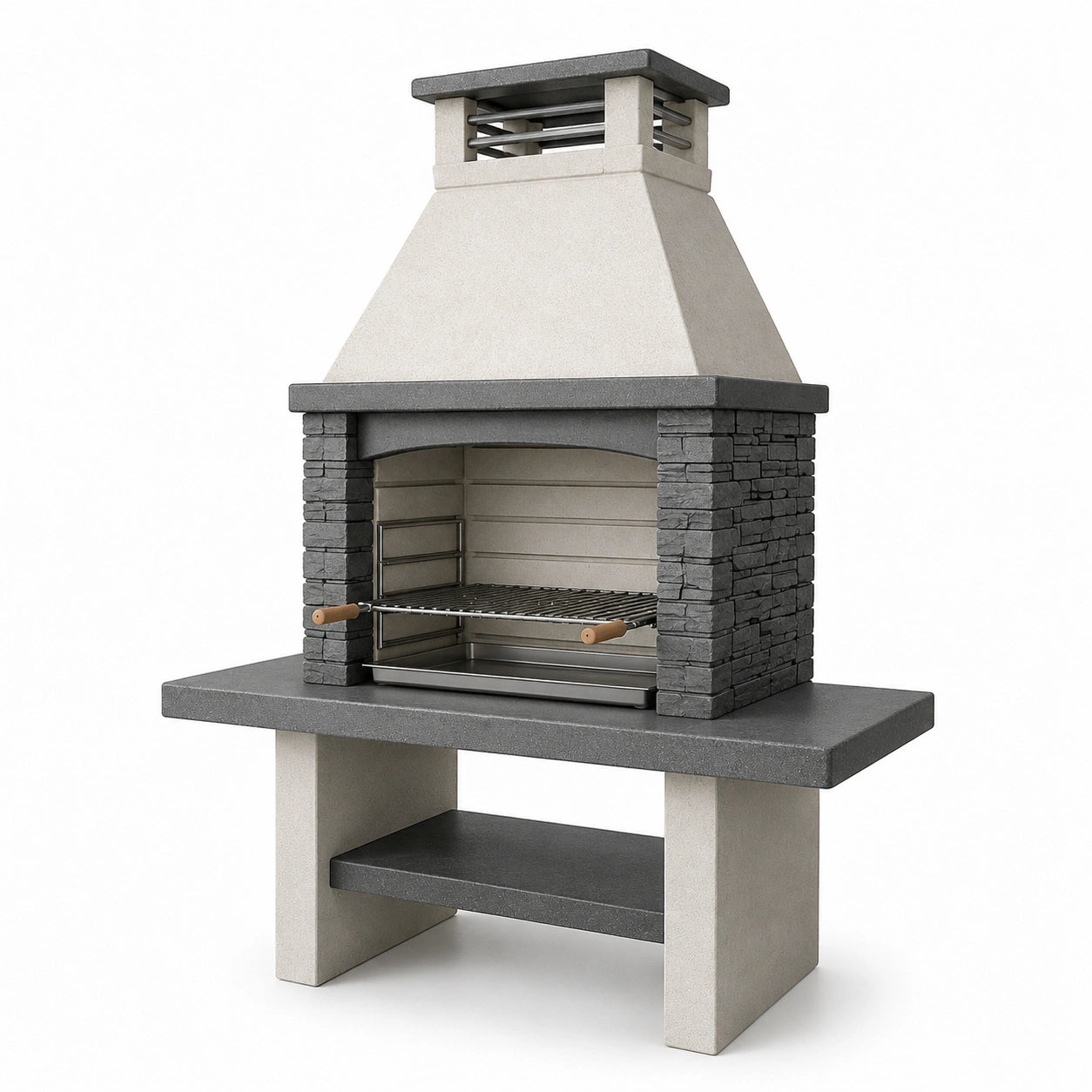 Barbecue in Pietra con Griglia in Acciaio Inox per Esterno