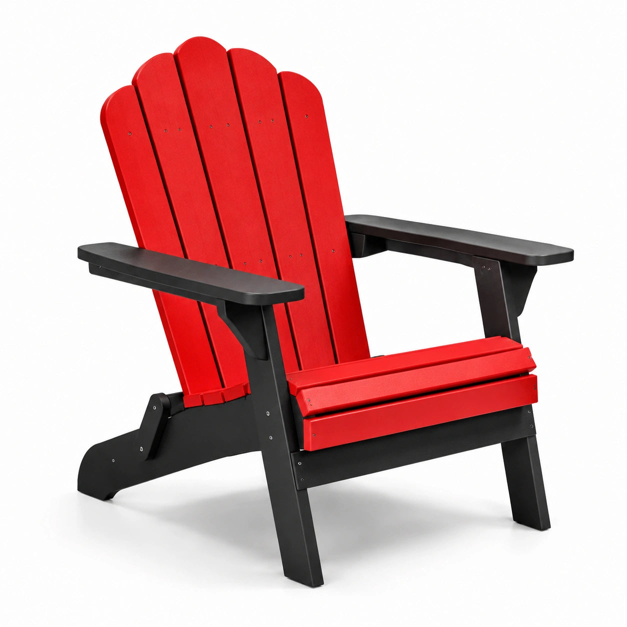 Sedia Adirondack in Polipropilene Rosso e Nero