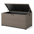 Baule da esterno in rattan sintetico 120x50x60 cm