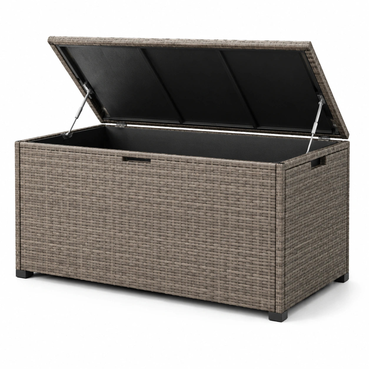 Baule da esterno in rattan sintetico 120x50x60 cm